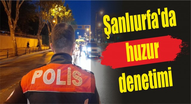 Şanlıurfa'da huzur denetimi