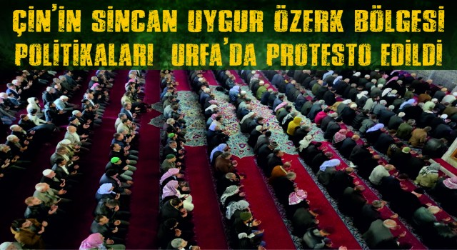 Çin'in Sincan Uygur Özerk Bölgesi politikaları Urfa'da protesto edildi