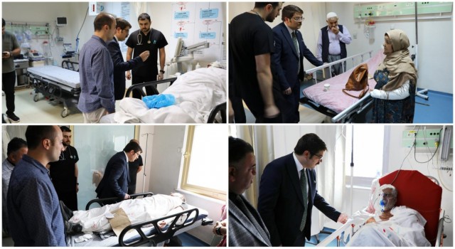 Şanlıurfa’da yolcu otobüsünün devrilmesi sonrası kaymakamdan yaralılara ziyaret