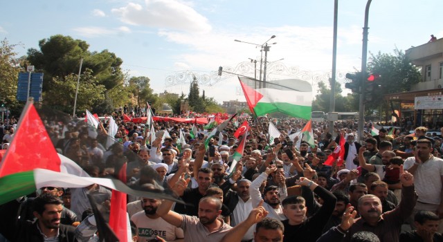 Urfa’da Gazze’ye destek İsrail’e lanet mesajı- EK