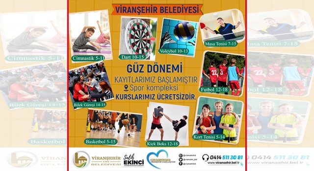 Viranşehir’de güz dönemi kurs kayıtları başladı