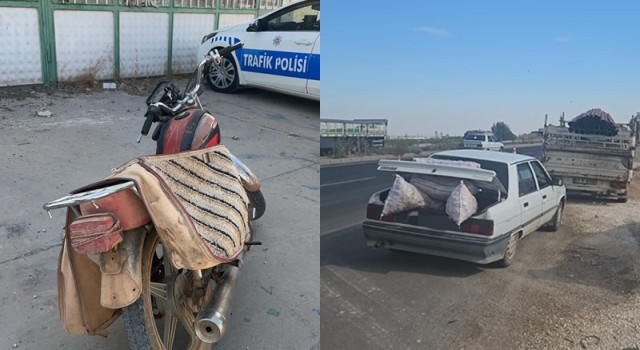 Şanlıurfa’da motosiklet ve yük taşıyan araçlar denetlendi