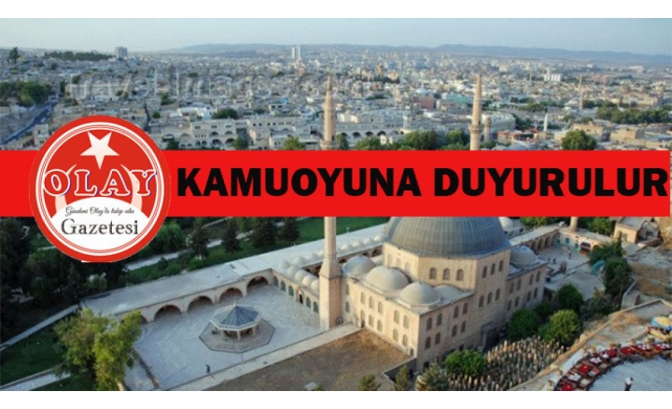 Şanlıurfa Olay Gazetesi’nden açıklama..!