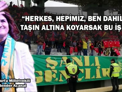 “Herkesin elini taşın altına koyması gerekir”