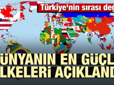 Dünyanın en güçlü ülkeleri açıklandı! Türkiye'nin sırası değişti