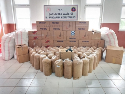 Viranşehir’de kaçak tütün yakalandı