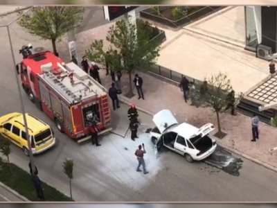 Seyir halindeki araç alev aldı!