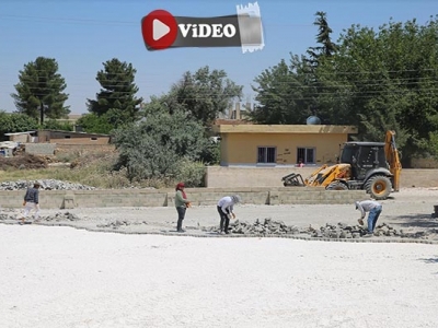 Sökülen parke taşları değerlendiriliyor