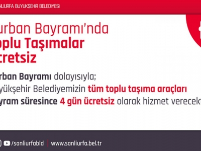 Toplu taşıma araçları bayram süresince ücretsiz