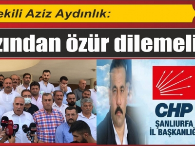 CHP Urfa İl Başkanlığından suç duyurusu