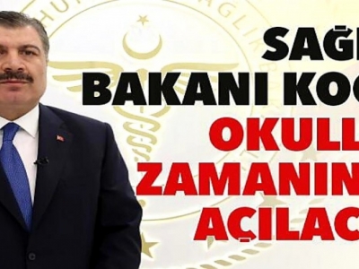 Bakan Koca'dan kritik yüz yüze eğitim mesajı