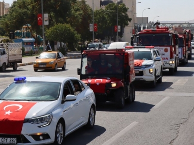 Urfa İtfaiyesi’nden Kortejli Kutlama