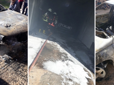 Park Halindeki Otomobil Küle Döndü