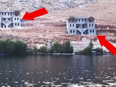 Halfeti Kıyı Şeridinde Villalar Yükselmeye Başladı !