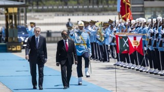 Cumhurbaşkanı Erdoğan, Somali Cumhurbaşkanı Mahmud'u resmi törenle karşıladı