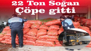 22 ton soğan çöpe gitti!