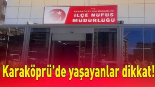 Karaköprü’de yaşayanlar dikkat!