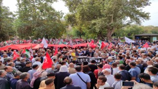 Urfa’da Cuma namazının ardından İsrail protestosu