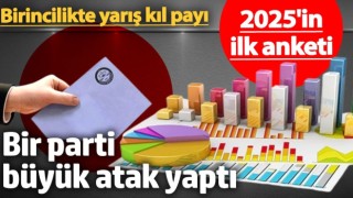 2025'in ilk anketi! Birincilikte yarış kıl payı: Bir parti büyük atağa geçti