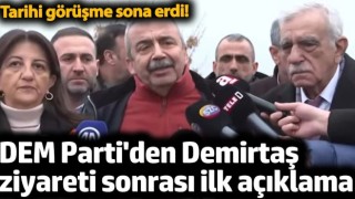 DEM Parti Selahattin Demirtaş ziyareti sonrası ilk açıklama. Tarihi görüşme sona erdi!